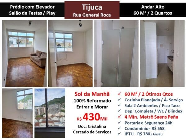 Apto Tijuca General Roca 60M² 2