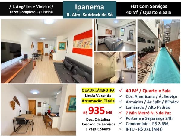 Apto Ipanema Saddock de Sá 40M²