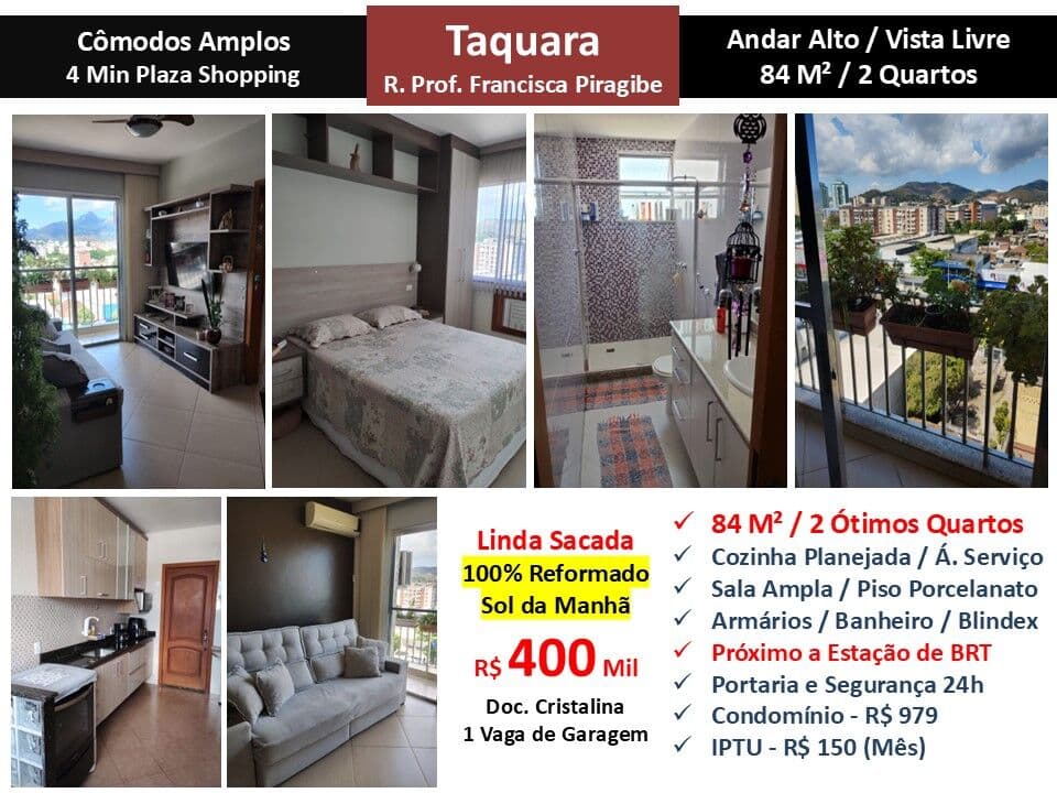 Apto JPA Taquara Francisca Piragibe 84M²