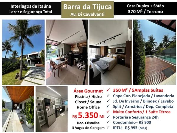 Casa Barra da Tijuca Interlagos de Itaúna 350M² 3
