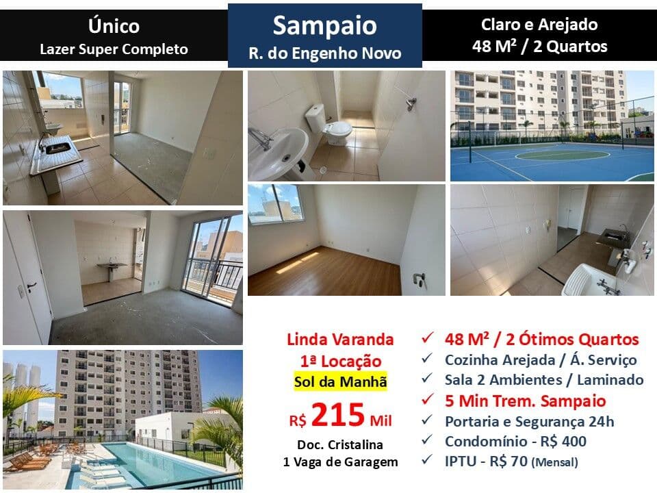 Apto Sampaio Engenho Novo 48M²
