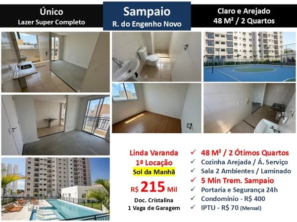 Apto Sampaio Engenho Novo 48M²