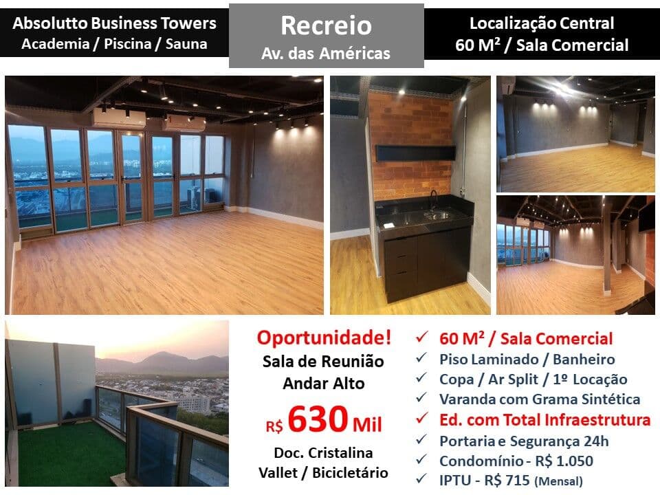 Sala Recreio Absolutto 60M²