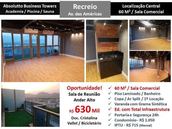 Sala Recreio Absolutto 60M²