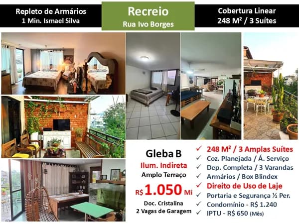Cob Recreio Gleba B Ivo Borges 248M² Linear