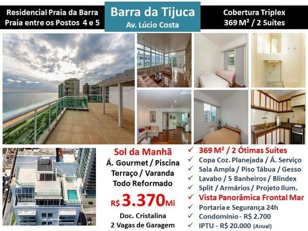 Cob Barra da Tijuca Praia Praia da Barra 369M²