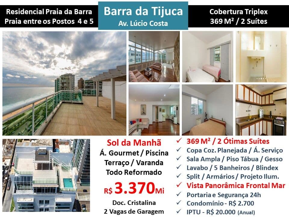 Cob Barra da Tijuca Praia Praia da Barra 369M²