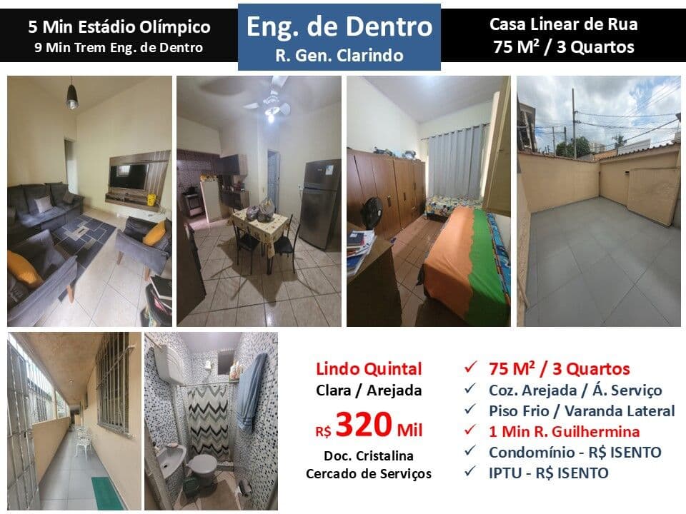 Casa Eng. Dentro Gen. Clarindo 75M² Linear