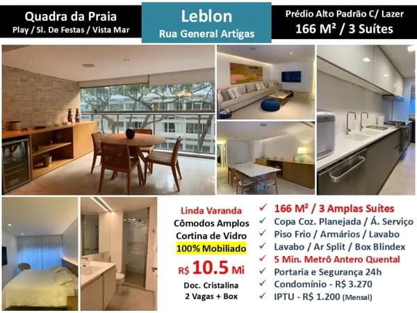 Apto Leblon General Artigas 166M²