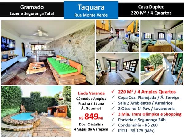 Casa JPA Taquara Gramado 220M²