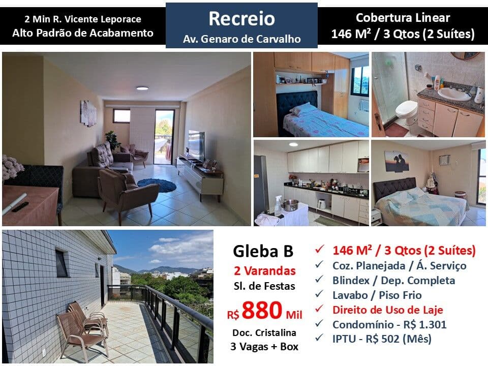 Cob Recreio Gleba B Genaro de Carvalho 146M² Linear