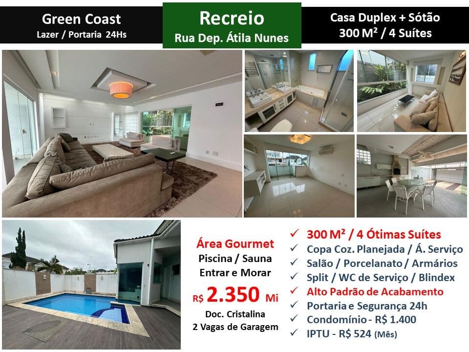 Casa Recreio Green Coast 300M²