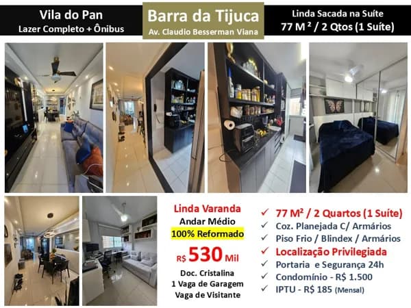 Apto Barra da Tijuca Vila do Pan 77M² 8