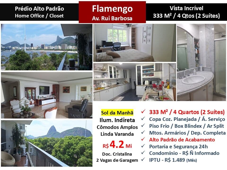 Apto Flamengo Praia Rui Barbosa 333M²