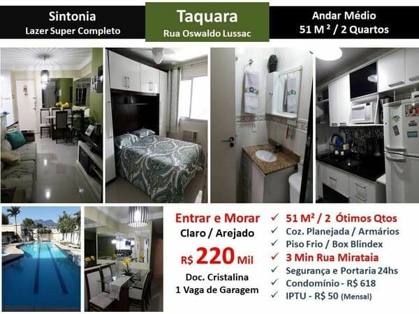 Apto JPA Taquara Sintonia 51M²
