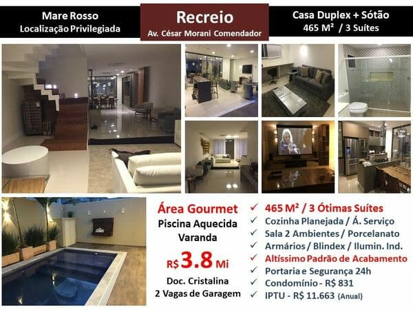 Casa Recreio Mare Rosso 465M²