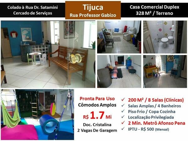 Casa Tijuca Professor Gabizo 200M²