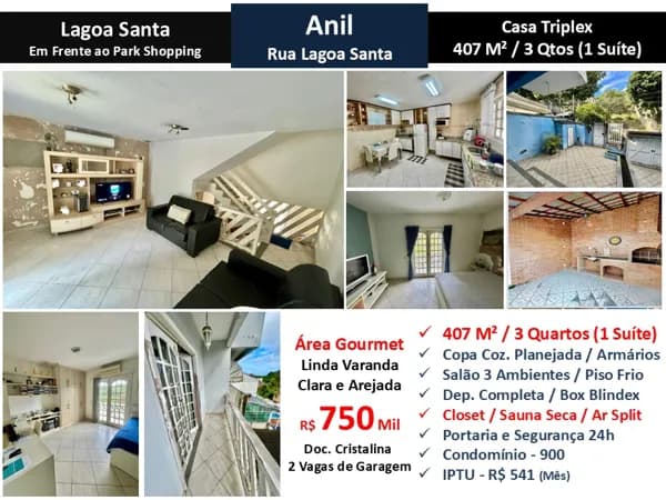 Casa JPA Anil Lagoa Santa 407M²