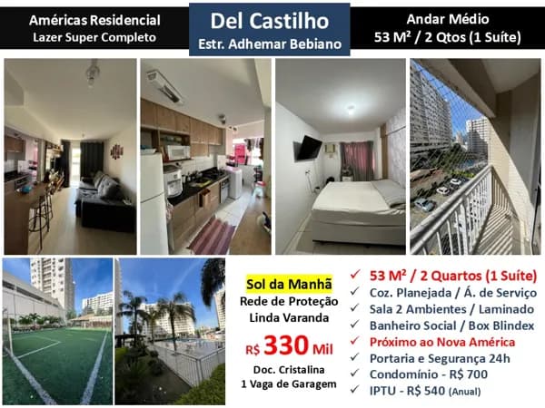 Apto Del Castilho Adhemar Bebiano Americas 53M²
