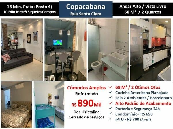 Apto Copacabana Santa Clara 68M²
