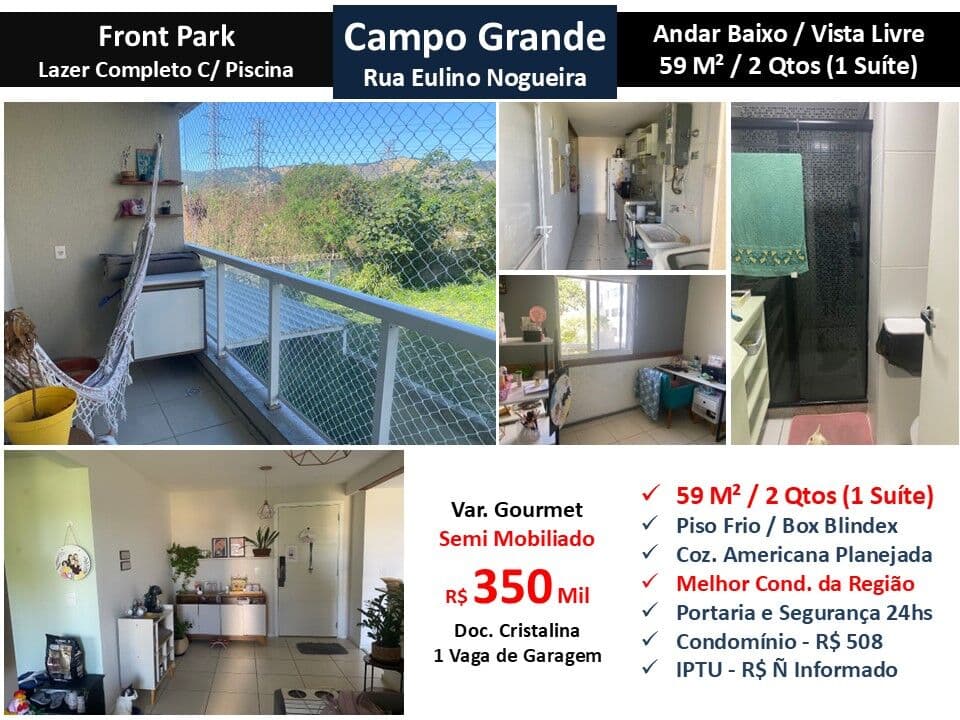 Apto Campo Grande Front Park 59M²