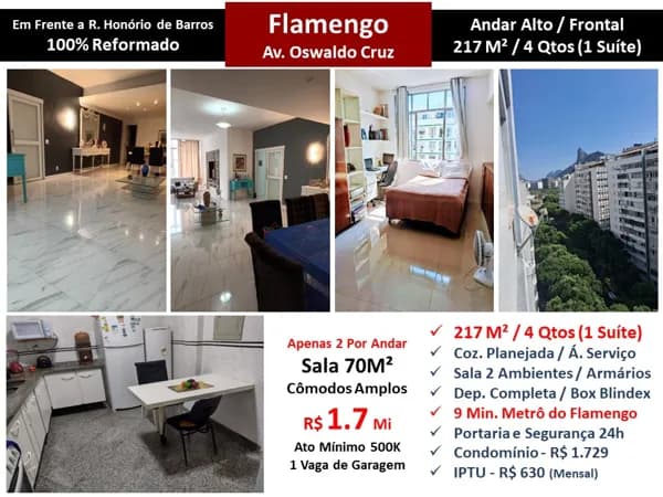 Apto Flamengo Oswaldo Cruz 217M²