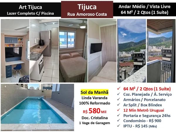 Apto Tijuca Amoro Costa Art Tijuca 64M²