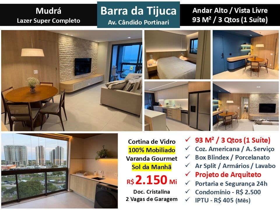 Apto Barra da Tijuca Mudrá 93M²