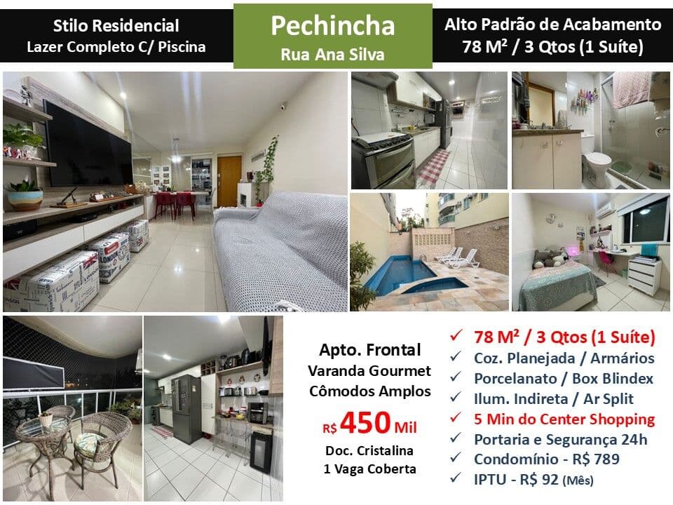 Apto JPA Pechincha Ana Silva Stilo Residencial 78M²