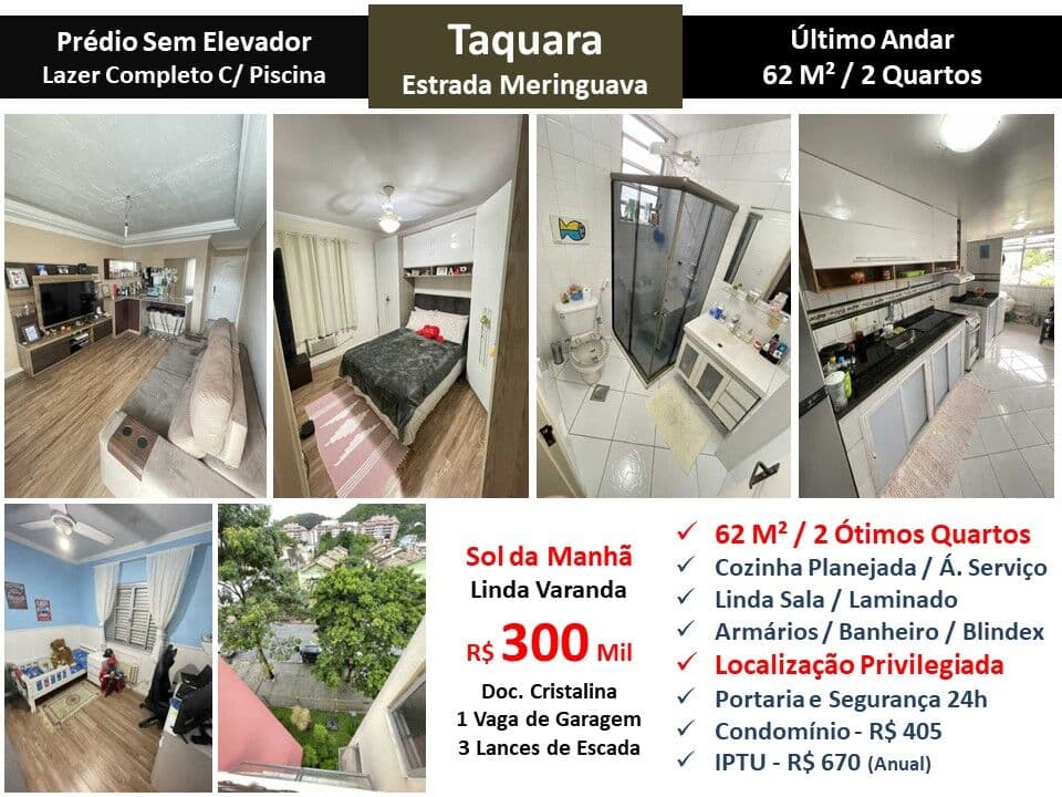 Apto JPA Taquara Meringuava 62M²