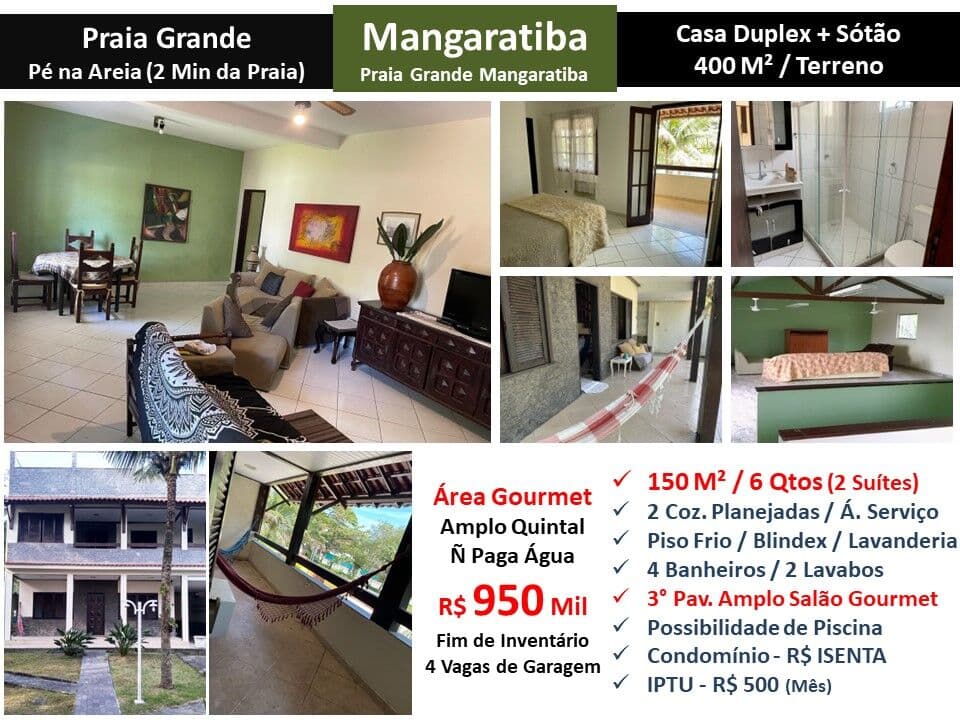 Casa Mangaratiba Praia Grande 150M²