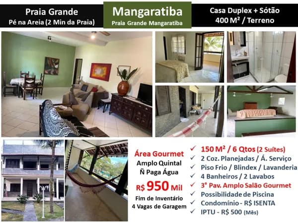 Casa Mangaratiba Praia Grande 150M²