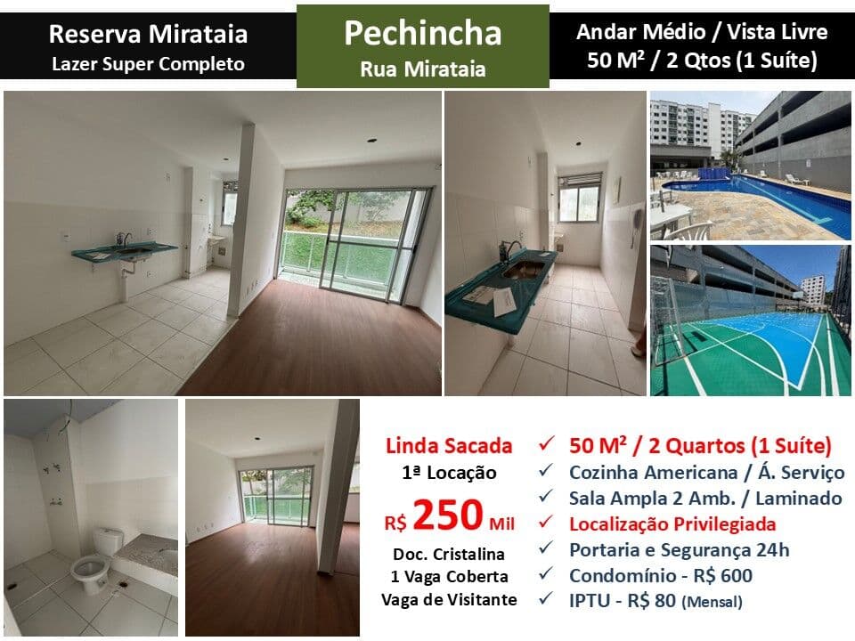 Apto JPA Pechincha Reserva Mirataia 50M²