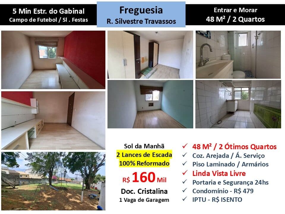 Apto JPA Freguesia Silvestre Travassos 48M²