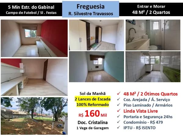 Apto JPA Freguesia Silvestre Travassos 48M²