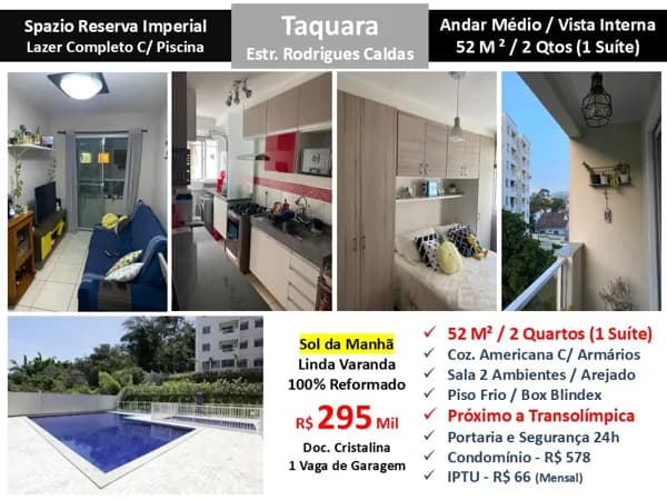 Apto JPA Taquara Spazio Reserva Imperial 52M² 3