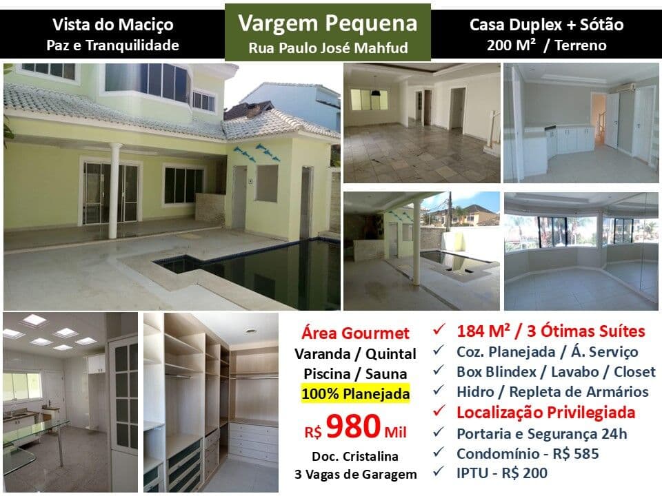 Casa Vargem Pequena Paulo José Mahfud Vista do Maciço 184M²