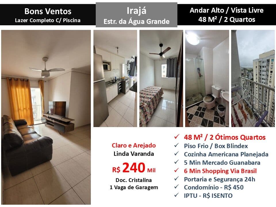 Apto Irajá Bons Ventos 48M²