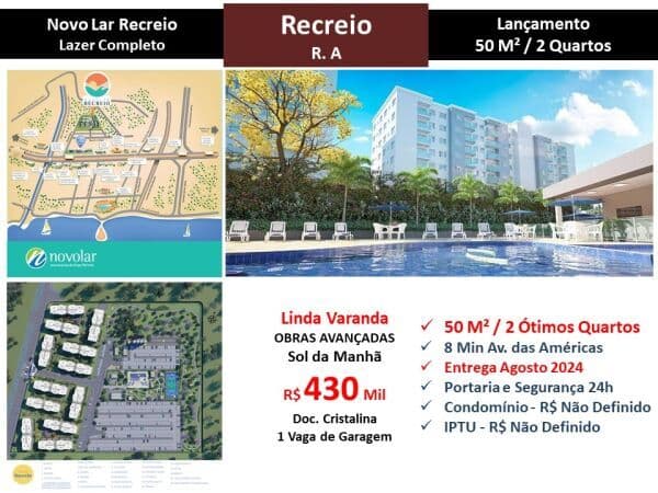 Apto Recreio Novo Lar Recreio 50M²