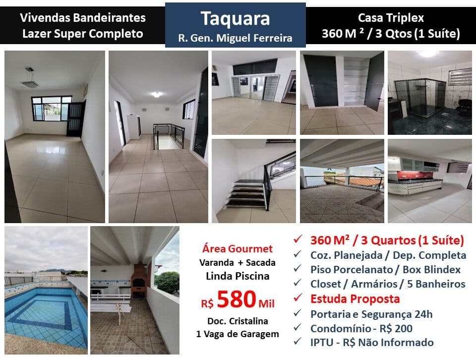 Casa JPA Taquara Vivendas Bandeirantes 360M²