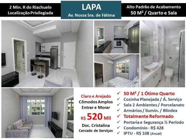 Apto Centro Lapa N. S. de Fatima 50M²