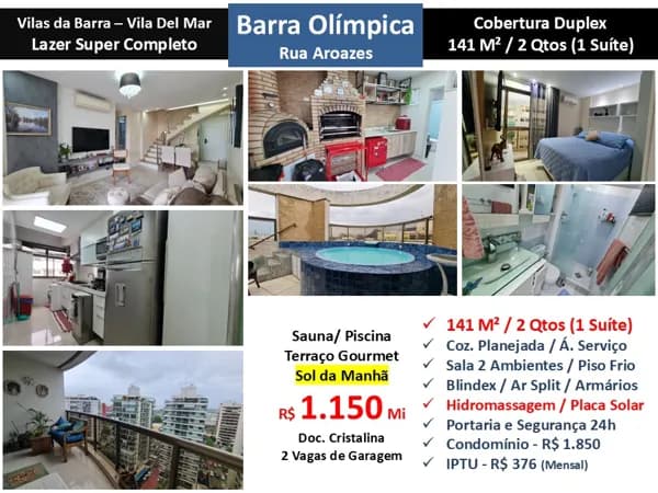 Cob Barra Olímpica Vilas da Barra Vila del Mar 141M²