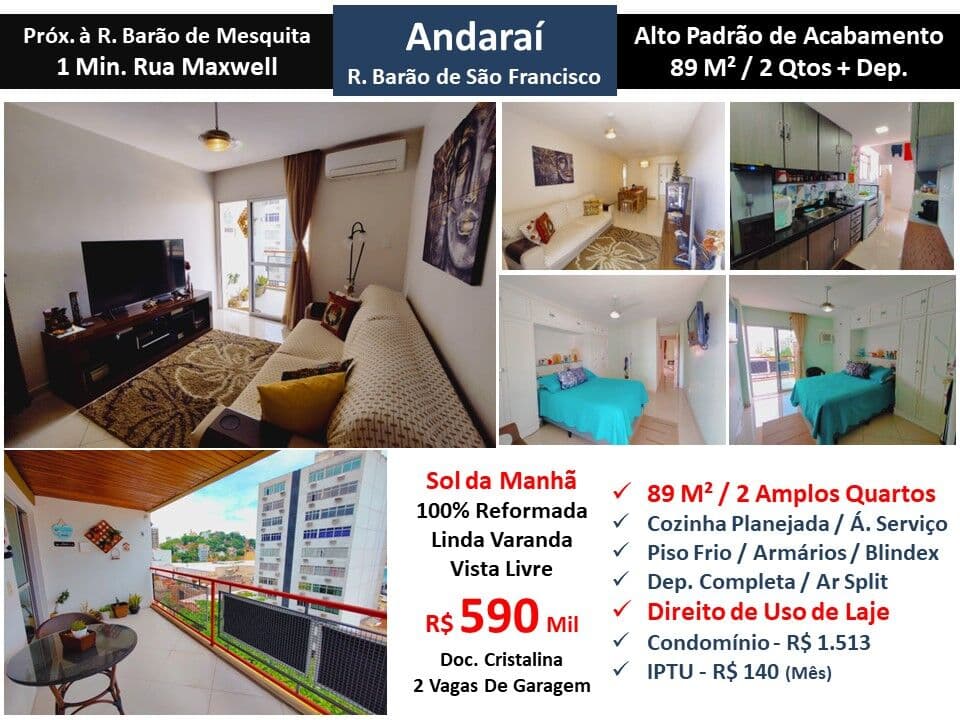 Apto Andaraí Barão de São Francisco 89M²