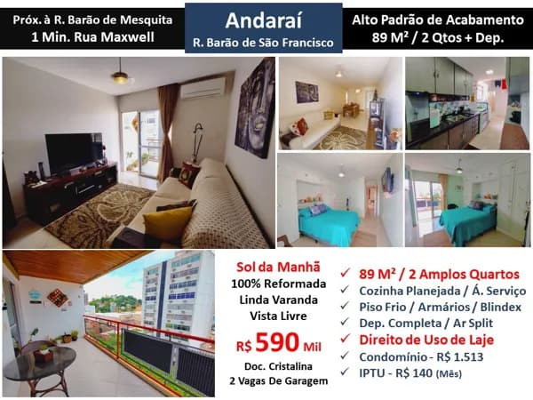 Apto Andaraí Barão de São Francisco 89M²