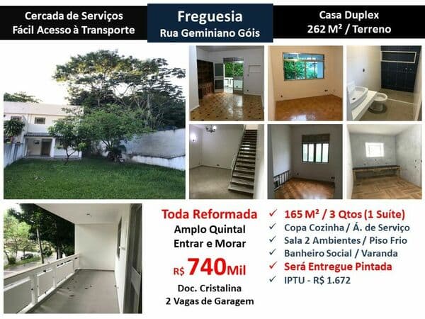 Casa JPA Freguesia Geminiano Góis 165M²