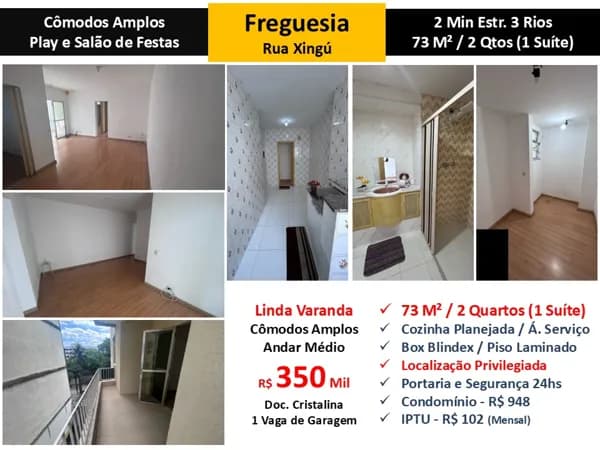 Apto JPA Freguesia Xingu 73M²