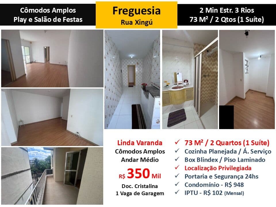 Apto JPA Freguesia Xingu 73M²