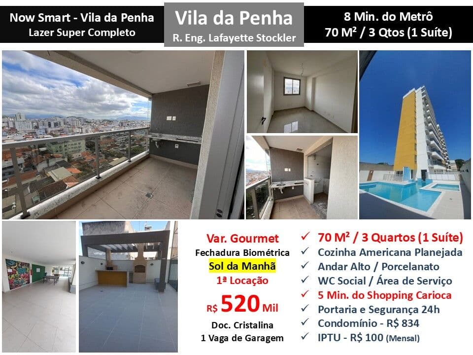 Apto Vila da Penha Now Smart Vila da Penha 70M²