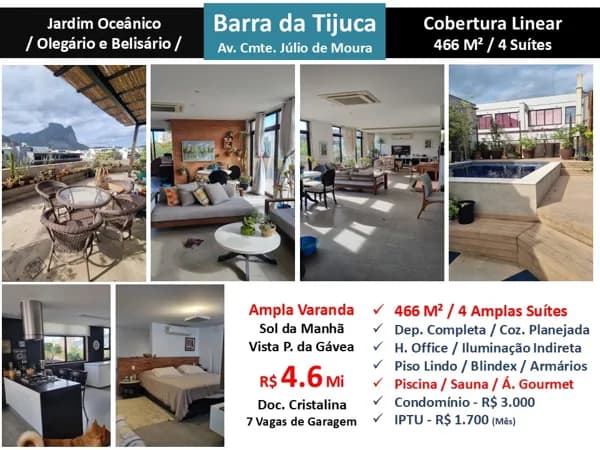 Cob Barra da Tijuca JO Julio de Moura 466M² Linear