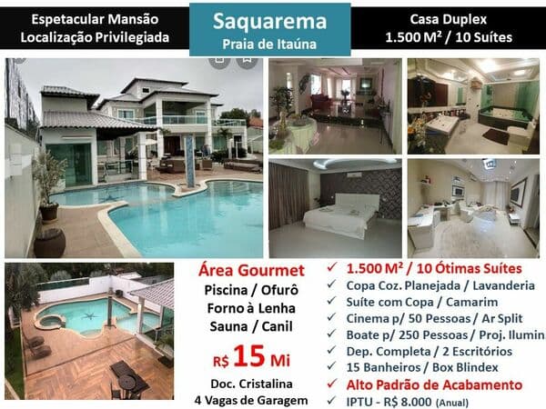 Casa Saquarema Itauna 1500M²